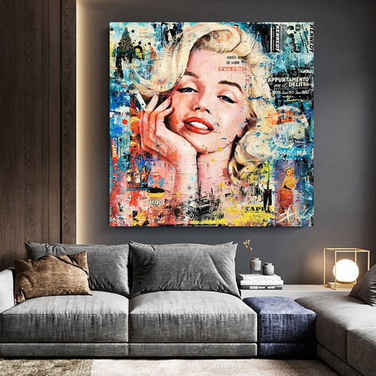 Marilyn Monroe Style Icon Pop Art: A Timeless Tribute-GraffitiWallArt