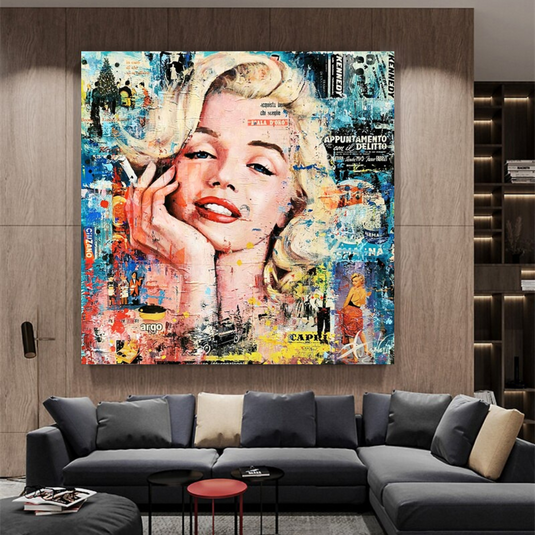 Marilyn Monroe Style Icon Pop Art: A Timeless Tribute-GraffitiWallArt