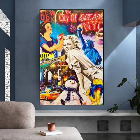 Marilyn n Alice Street Style Art - Elevate your home decor-GraffitiWallArt