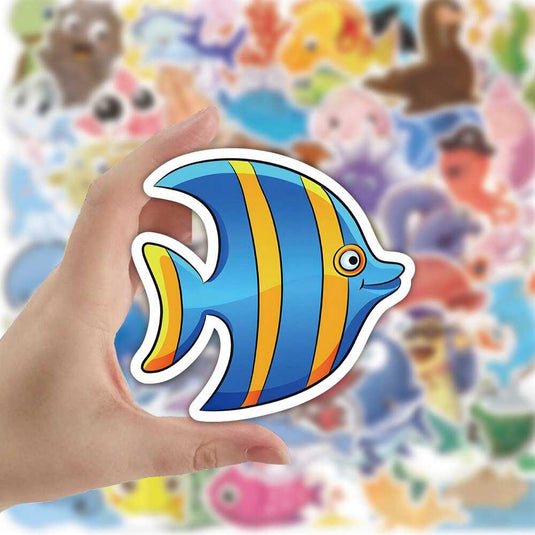 Marine Life Waterproof Sticker Pack - Famous Bundle Design-GraffitiWallArt