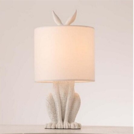 Masked Rabbit Resin Table Lamp - Illuminate Your Space-GraffitiWallArt