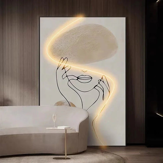 Matisse Abstract Art LED Wall Mounted Light-GraffitiWallArt