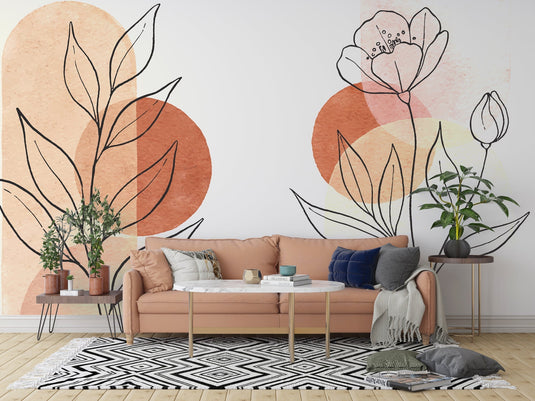 Matisse Style Wallpaper Mural: Intricate Floral Patterns-GraffitiWallArt