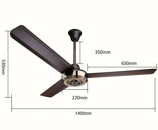 Metal Blades Pendant Ceiling Fan-GraffitiWallArt