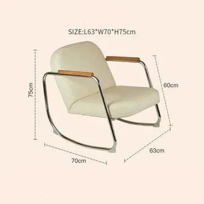 Metal Minimalist Rocking Lounge Chair - Modern Style-GraffitiWallArt