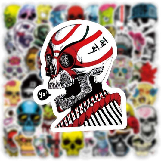 Mexican Style Skull Stickers Pack - Vibrant Designs-GraffitiWallArt