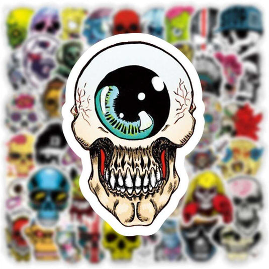 Mexican Style Skull Stickers Pack - Vibrant Designs-GraffitiWallArt