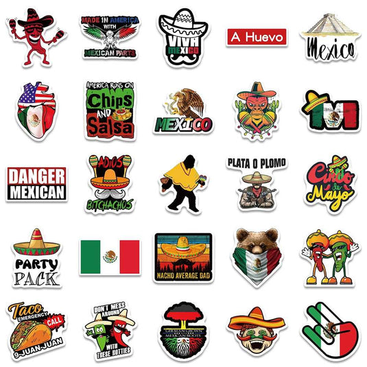 Mexico Stickers Pack: Vibrant and Authentic Designs-GraffitiWallArt