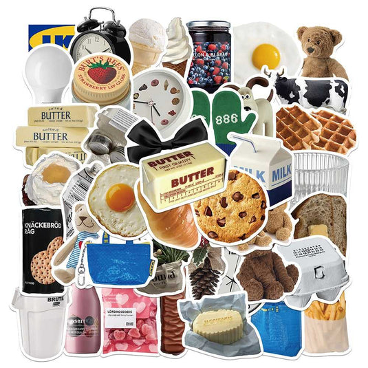 Milk Food Stickers Pack: Stick your way to dairy greatness-GraffitiWallArt