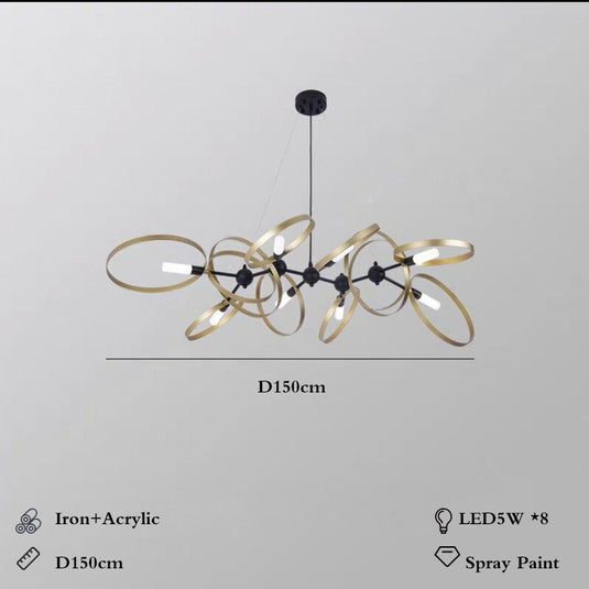 Minimalism Rings Chandelier – Exquisite Design & Style-GraffitiWallArt