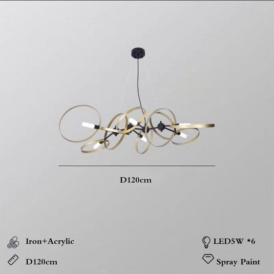 Minimalism Rings Chandelier – Exquisite Design & Style-GraffitiWallArt