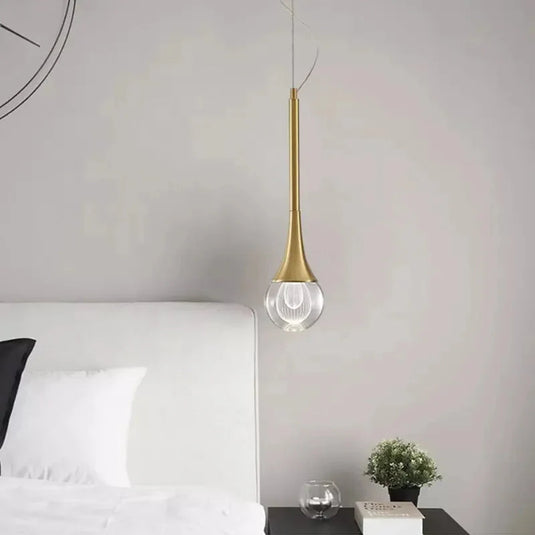 Minimalist Brass Crystal Pendant Light Decorative Round Chandelier-GraffitiWallArt