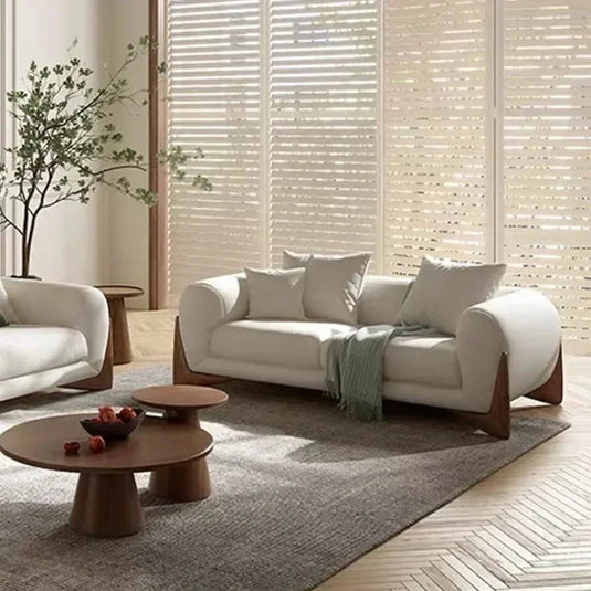 Minimalist XXL Wood Arches Sofa Set-GraffitiWallArt