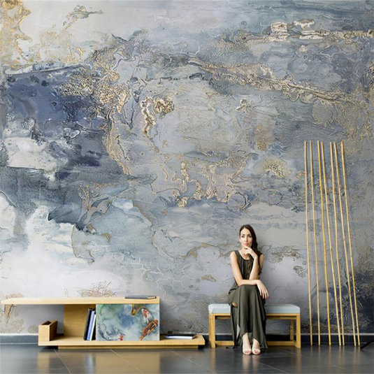 Misty Marble Wallpaper Mural - Enhance Your Walls-GraffitiWallArt