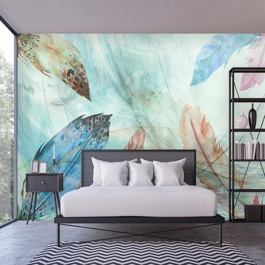 Misty Petals Wallpaper: Elevate Your Space-GraffitiWallArt