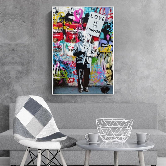 Modern Banksy Art Canvas Posters - Abstract Portrait Print for Wall Decor-GraffitiWallArt