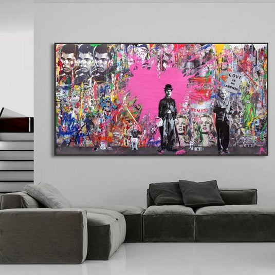 Modern Graffiti Street Art Love Canvas Print - Pop Art Home Decor-GraffitiWallArt