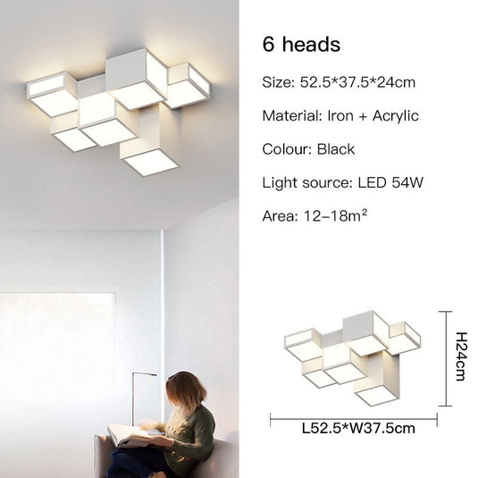 Modern LED Blocks Ceiling Light-GraffitiWallArt