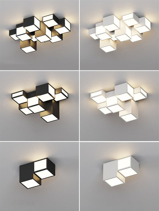 Modern LED Blocks Ceiling Light-GraffitiWallArt