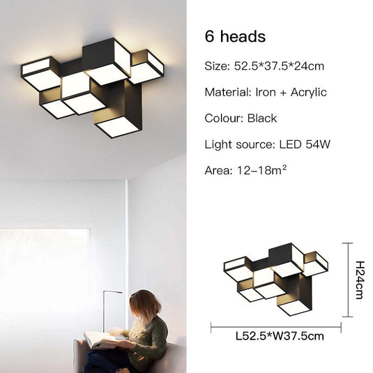 Modern LED Blocks Ceiling Light-GraffitiWallArt