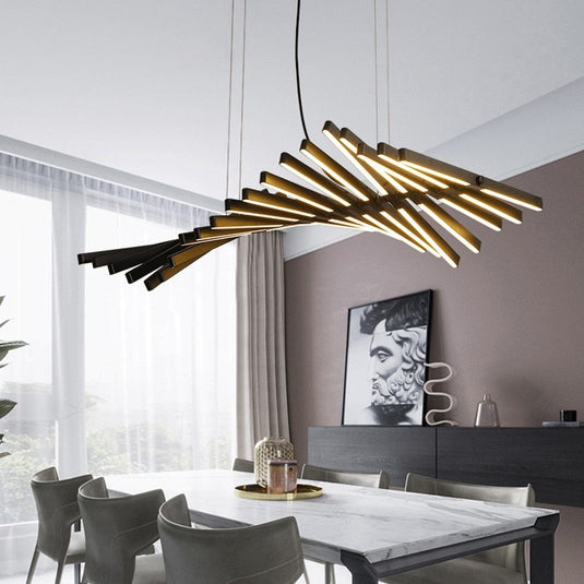 Modern LED Chandelier Lighting Nordic Black/White Office Pendant Lamps-GraffitiWallArt