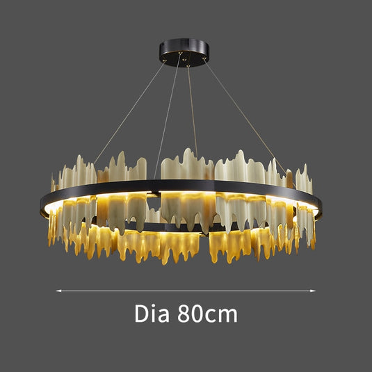 Modern LED Round Hanging Lamp-GraffitiWallArt