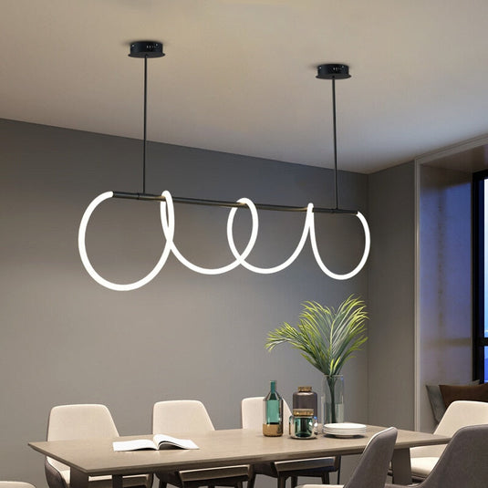 Modern Long Hose LED Chandelier for Dining Room-GraffitiWallArt