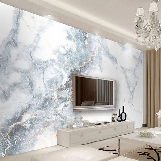 Modern Simple Marble Wallpaper for Home Wall Decor-GraffitiWallArt