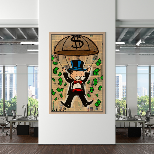 Money Rain Millionaire - Alec Monopoly Wall Art-GraffitiWallArt