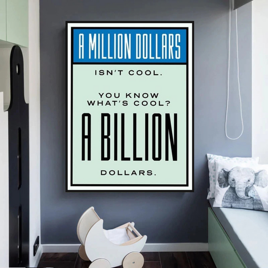 Monopoly Canvas Wall Art: Exclusive Billion Dollars-GraffitiWallArt