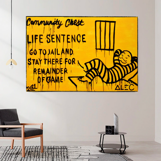 Monopoly Canvas Wall Art: Go To Jail Game-inspired Art-GraffitiWallArt