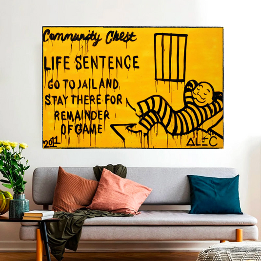 Monopoly Canvas Wall Art: Go To Jail Game-inspired Art-GraffitiWallArt