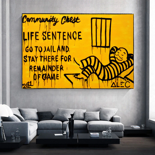 Monopoly Canvas Wall Art: Go To Jail Game-inspired Art-GraffitiWallArt