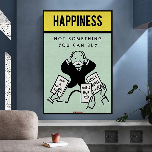 Monopoly Canvas Wall Art: Not Something You Can Buy-GraffitiWallArt