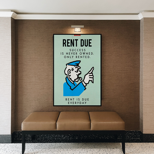 Monopoly Canvas Wall Art: Rent Due Exclusive Design-GraffitiWallArt