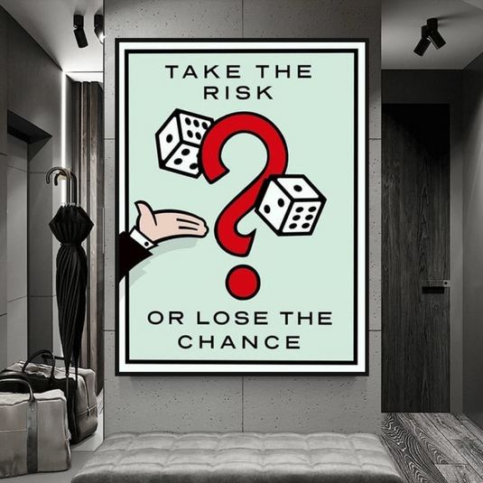 Monopoly Canvas Wall Art: Take the Risk Game Enthusiasts-GraffitiWallArt