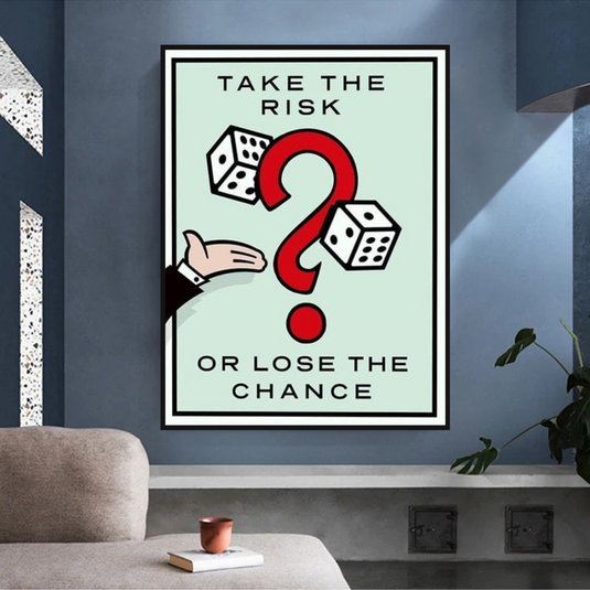 Monopoly Canvas Wall Art: Take the Risk Game Enthusiasts-GraffitiWallArt