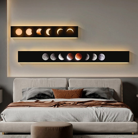 Moon Eclipse LED Wall Lght: Stylish & Energy-Efficient Lighting-GraffitiWallArt