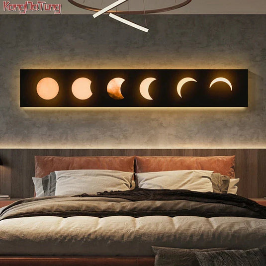 Moon Eclipse LED Wall Lght: Stylish & Energy-Efficient Lighting-GraffitiWallArt