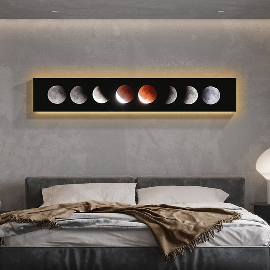 Moon Eclipse LED Wall Lght: Stylish & Energy-Efficient Lighting-GraffitiWallArt