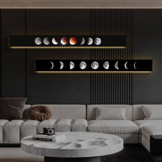 Moon Eclipse LED Wall Lght: Stylish & Energy-Efficient Lighting-GraffitiWallArt