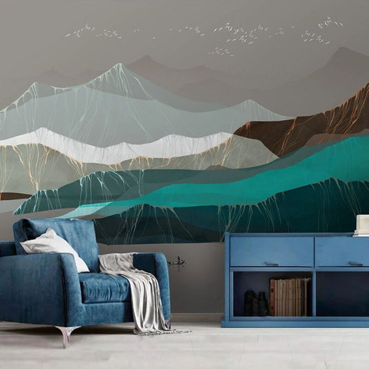 Mountains Wallpaper for Home Wall Decor-GraffitiWallArt