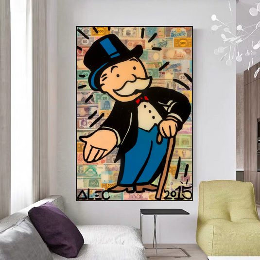 Mr Monopoly Canvas Wall Art: Elevate Your Magician D√©cor-GraffitiWallArt