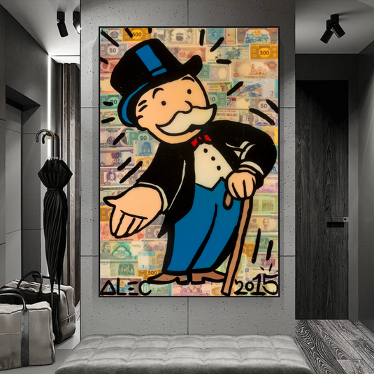 Mr Monopoly Canvas Wall Art: Elevate Your Magician D√©cor-GraffitiWallArt