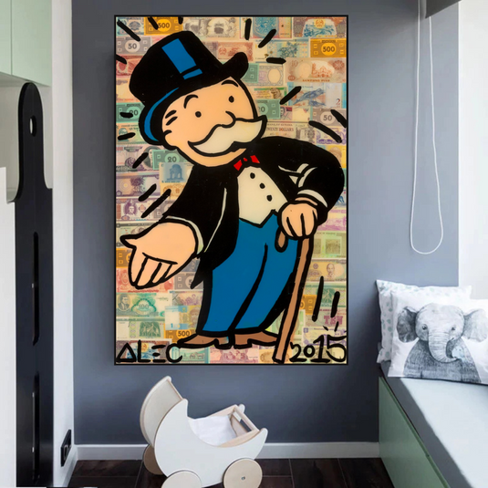 Mr Monopoly Canvas Wall Art: Elevate Your Magician D√©cor-GraffitiWallArt