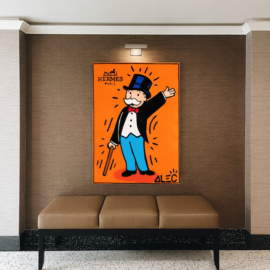 Mr Monopoly Canvas Wall Art Hermes ‚Äì Luxury Home Decor-GraffitiWallArt