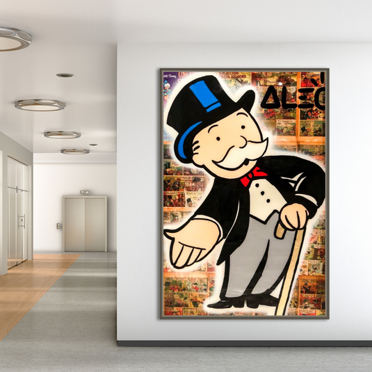 Mr Monopoly Canvas Wall Art: Money Magician Exclusive-GraffitiWallArt