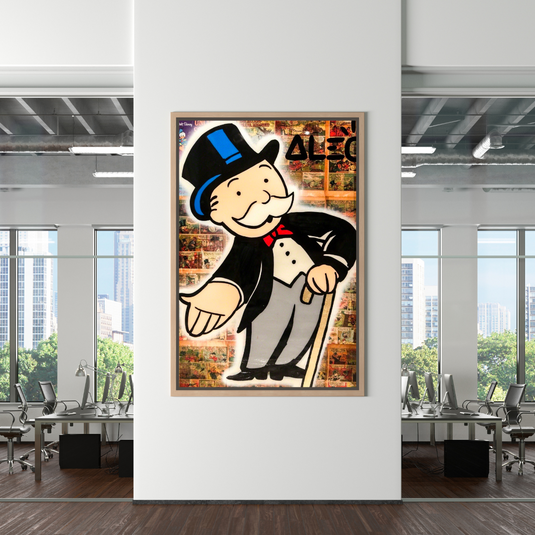 Mr Monopoly Canvas Wall Art: Money Magician Exclusive-GraffitiWallArt