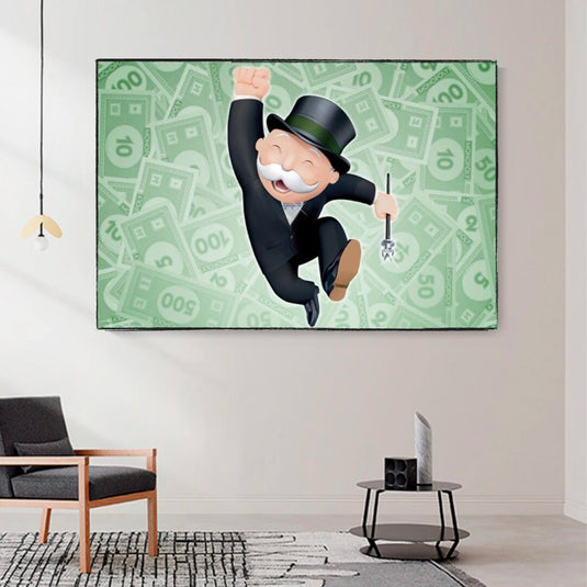 Mr Monopoly Canvas Wall Art: Premium Decor-GraffitiWallArt