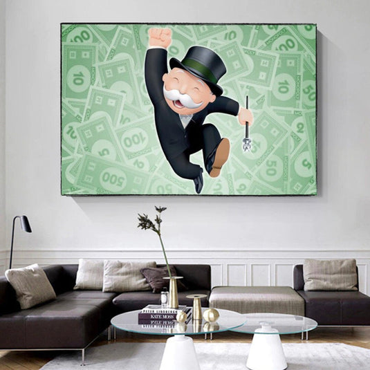 Mr Monopoly Canvas Wall Art: Premium Decor-GraffitiWallArt